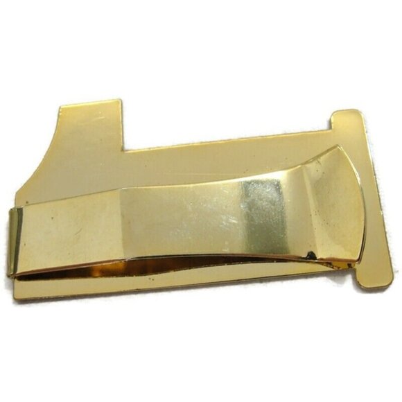Vintage #1 Grandpa Money Clip Gold Tone Men Wallet ID Credit Card Holder - Picture 3 of 8
